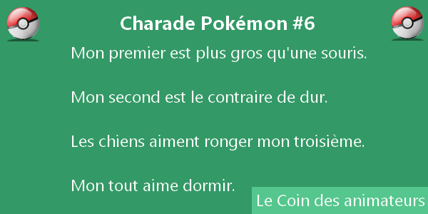 Charade Pokemon Trouvez Vos Charades Sur Les Pokemon