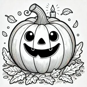 Coloriage halloween citrouille